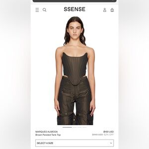 Marques Almeida Corset